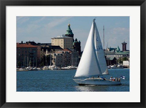 Framed Island in Helsinki Harbor Print