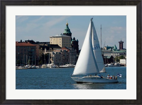 Framed Island in Helsinki Harbor Print