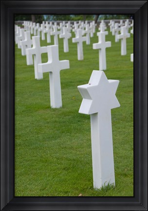 Framed France, Normandy, WWII cemetery Print