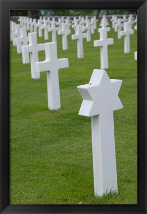 Framed France, Normandy, WWII cemetery Print