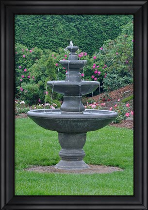 Framed Fountain at KIngsbrae Garden Print