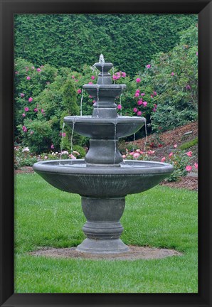 Framed Fountain at KIngsbrae Garden Print