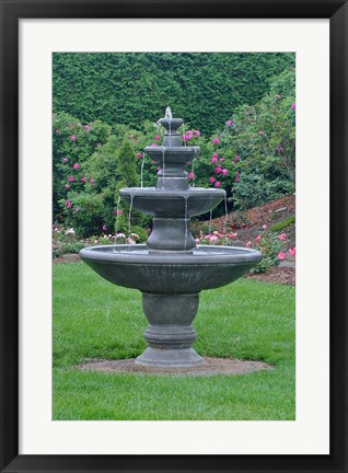 Framed Fountain at KIngsbrae Garden Print