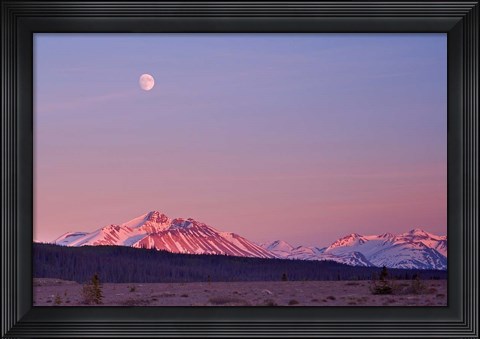Framed Alsek River Valley mountains Print