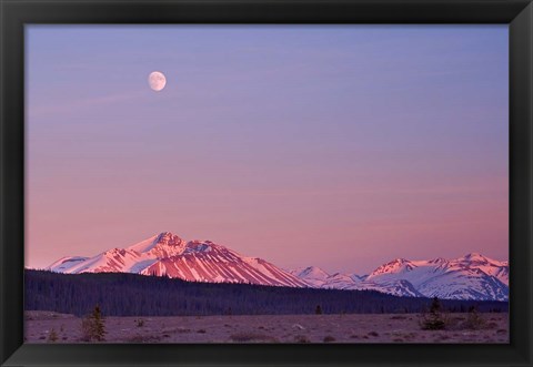 Framed Alsek River Valley mountains Print