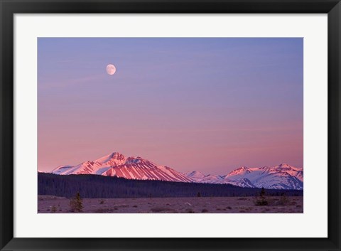 Framed Alsek River Valley mountains Print