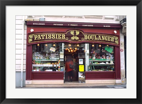 Framed Bakery in France Print