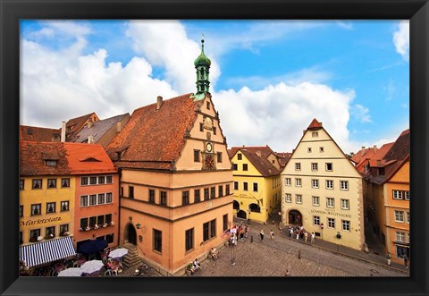 Framed Market Square, Bavaria, Germany Print