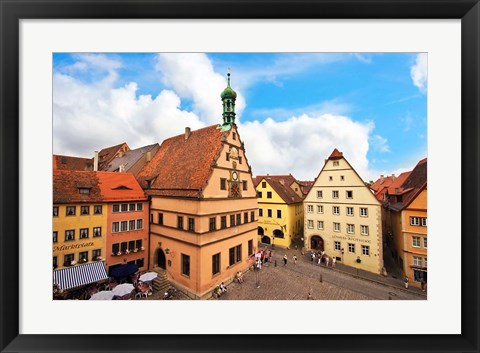 Framed Market Square, Bavaria, Germany Print