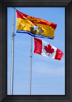 Framed Canada, New Brunswick Flag Print