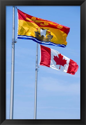 Framed Canada, New Brunswick Flag Print