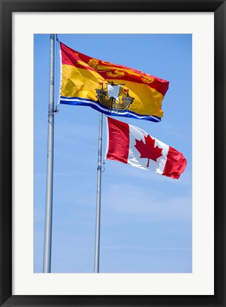 Framed Canada, New Brunswick Flag Print