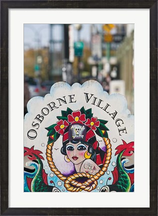 Framed Sign for Osborne Village Print