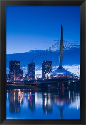 Framed Esplanade Riel Pedestrian Bridge Print