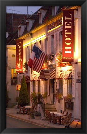 Framed Hotel Bergerand&#39;s in Village of Chablis Print