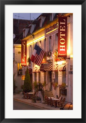 Framed Hotel Bergerand&#39;s in Village of Chablis Print