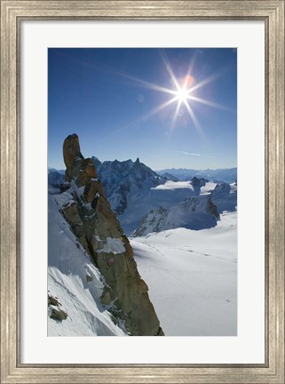 Framed Winter View of The French Alps Print