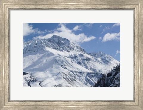 Framed French Alps in Winter Print
