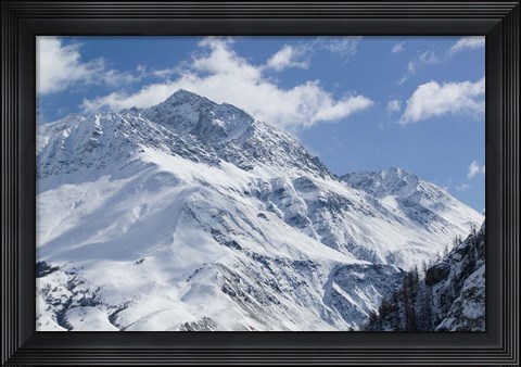 Framed French Alps in Winter Print