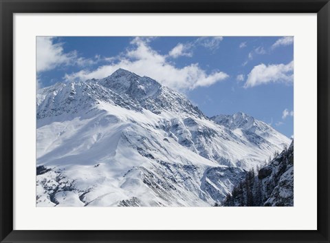 Framed French Alps in Winter Print