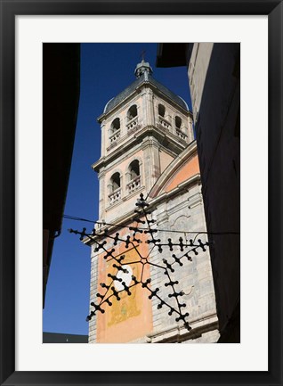 Framed Ville Haute from the Fort du Chateau Print