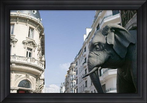 Framed Elephant Fountain, French Alps Print