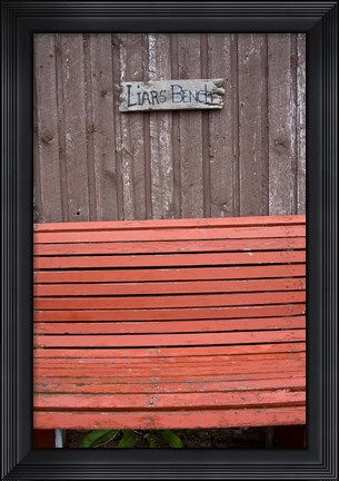 Framed Covehead Bay Liars&#39; Bench Print