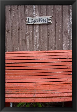 Framed Covehead Bay Liars&#39; Bench Print
