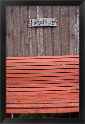 Framed Covehead Bay Liars&#39; Bench Print