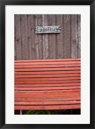 Framed Covehead Bay Liars&#39; Bench Print