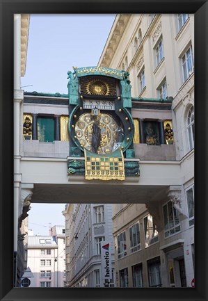 Framed Anchor Clock at Hoher Markt Print