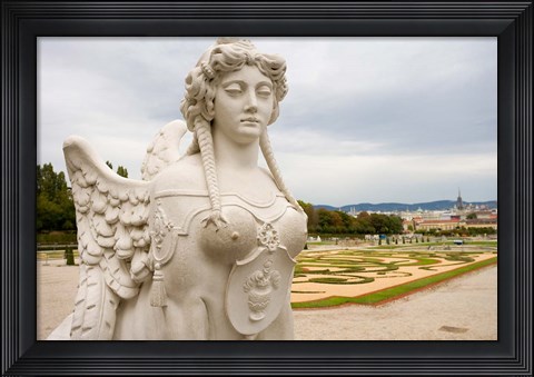 Framed Sphinx statue Print