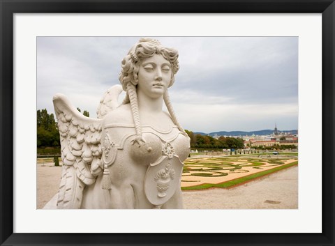 Framed Sphinx statue Print