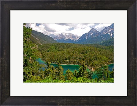 Framed Alpine Lake in the Austrian Alps Print