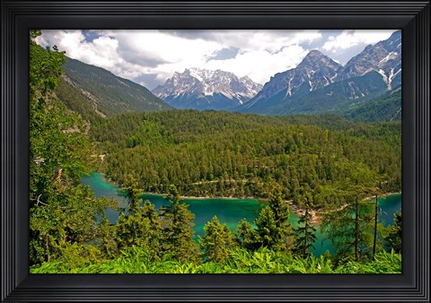 Framed Alpine Lake in the Austrian Alps Print