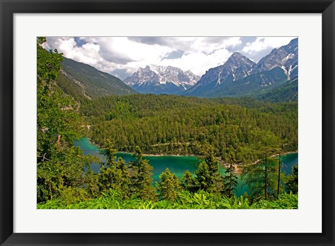 Framed Alpine Lake in the Austrian Alps Print