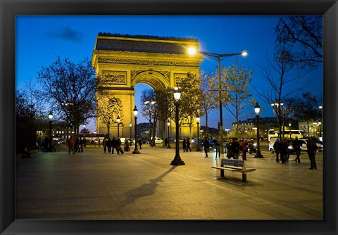 Framed Arch of Triumph, Paris, France Print