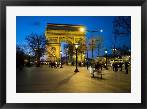 Framed Arch of Triumph, Paris, France Print