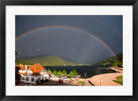 Framed Rainbows at Lake Gerardmer, France Print