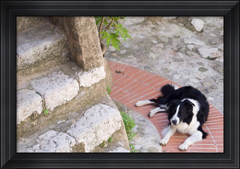 Framed Eze-Village, Cote d&#39;Azur, France Print