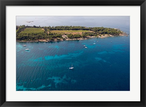 Framed Ile Saint-Honorat, Cote d&#39;Azur, France Print