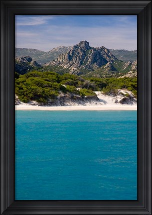 Framed France Corsica Saleccio Beach Print