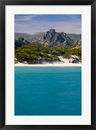 Framed France Corsica Saleccio Beach Print