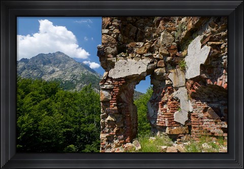 Framed Genoese Fort Ruins, Corsica, France Print