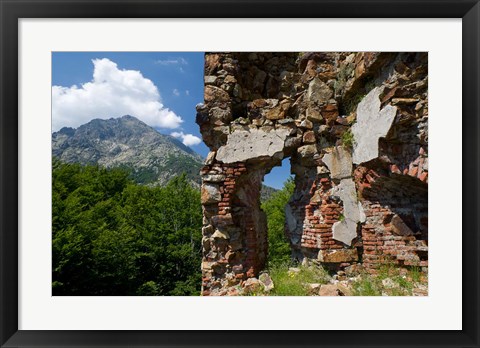 Framed Genoese Fort Ruins, Corsica, France Print