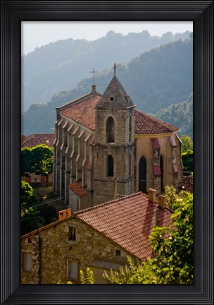 Framed Village of Zicavo, Corsica, France Print