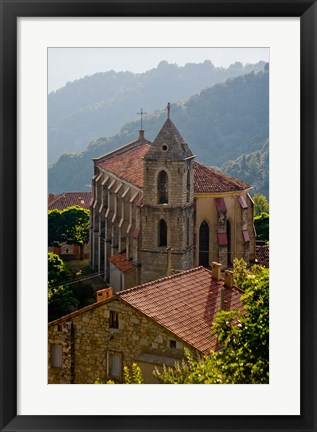 Framed Village of Zicavo, Corsica, France Print