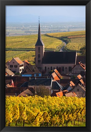 Framed Blienschwiller, Alsatian Wine Route Print