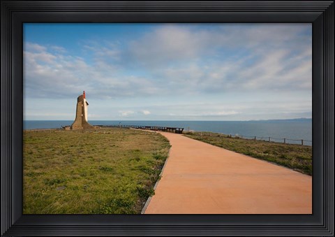Framed Cap Cerbere Lighthouse Print