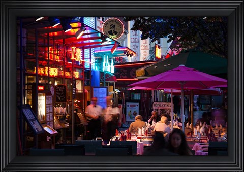 Framed Place Drouet d&#39;Erlon Caf? Print